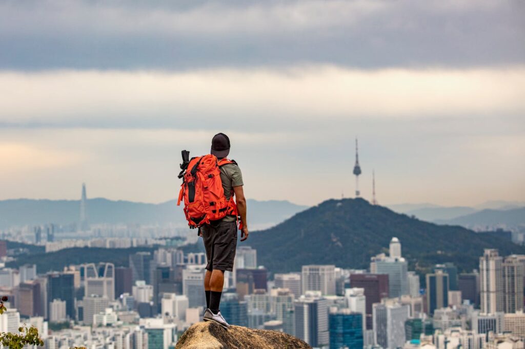 hiking in seoul namsan view